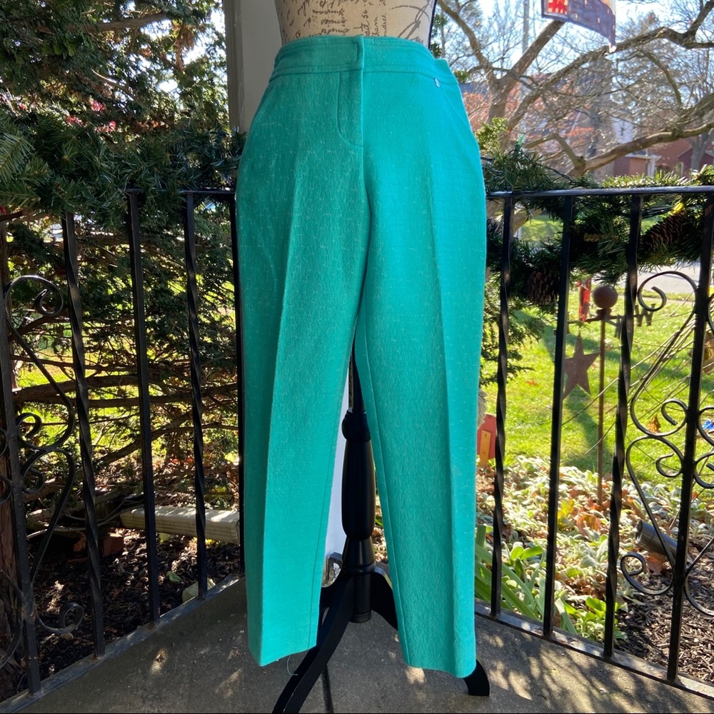 Trina Turk turquoise cotton skinny pants